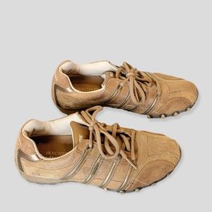 SKECHERS Patroller Biker Sneakers Women's Lace Up Suede Shoes Size 7.5
